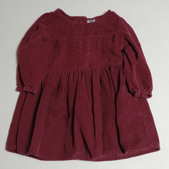 Old Navy | Dresses | Old Navy Burgundy Maroon Corduroy Dress Size 62 Months  Long Sleeve Girls Baby | Poshmark